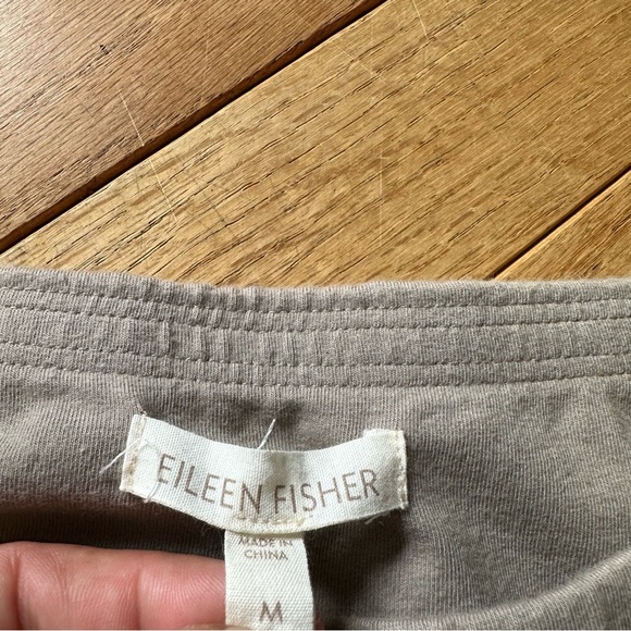 Eileen Fisher Linen Wide Leg Crop Pants Womens Medium Beige - Picture 4 of 7